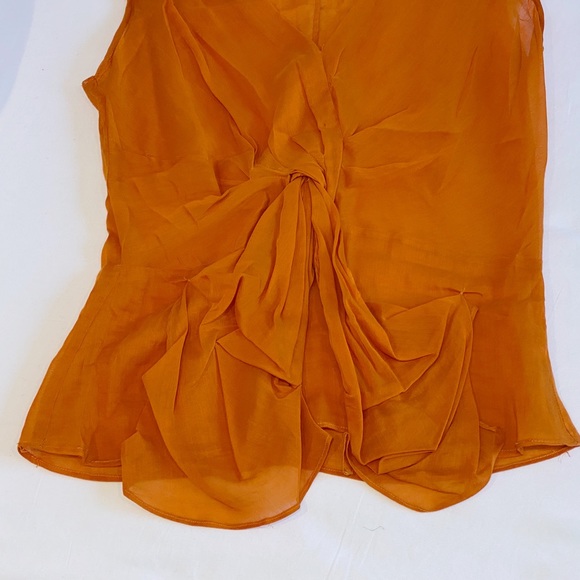 Vintage Valentino Silk Blouse, Burnt Orange - Picture 3 of 6
